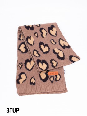 Kid's Heart Patterned Scarf